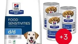 HILL'S Prescription Diet Canine d/d Food Sensitivites Duck & Rice 12 kg + 3 conserve GRATIS