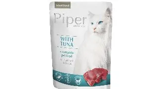 Hrana umeda PIPER CAT STERILISED, carne de ton 100g