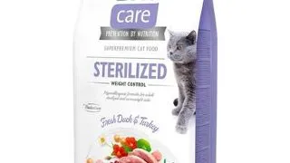 BRIT Care Cat Grain-Free Sterlized Weight Control hrana uscat pisici sterilizate,supraponderale, rata si curcan 2 kg