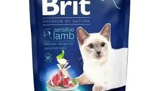 BRIT Cat Premium by Nature Sensitive lamb Hrana uscata pentru pisici adulte cu tract digestiv sensibil, cu miel 300 g
