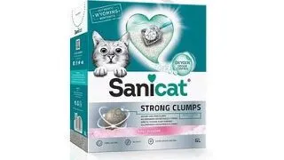 SANICAT Strong Clumps nisip litiera pisici, din bentonita, alb 10 L