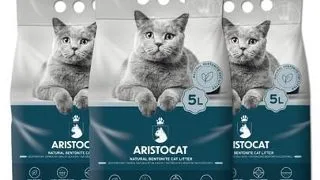 ARISTOCAT Bentonite Plus Nisip pentru litiera pisicilor, din bentonita 15 L (3 x 5 L)
