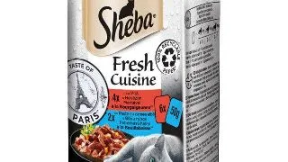 Sheba Taste of Paris hrana umeda pentru pisici adulte, cu vita si cu peste cu carnea alba 6 x 50g 6 x 50g
