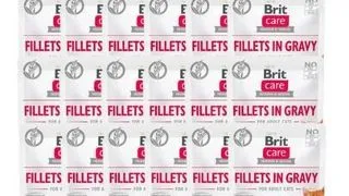 BRIT Care Fillets in gravy savory salmon Hrana umeda pentru pisici adulte, cu somon in sos 24 x 85 g