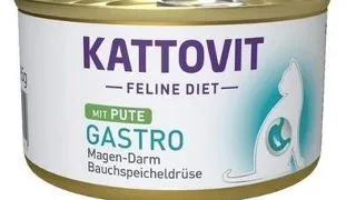 KATTOVIT Feline Diet Gastro Turkey hrana umeda dietetica pentru pisici cu afectiuni gastrointestinale, curcan 85 g