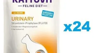 KATTOVIT Feline Diet Urinary hrana umeda dietetica pentru pisici in prevenirea pietrelor struvit, cu pui 24 x 85 g
