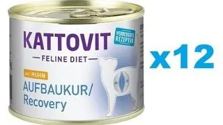 KATTOVIT Feline Diet Recovery Chicken hrana umeda dietetica pentru pisici in convalescenta, cu pui 12 x 185 g