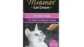 MIAMOR Cat Cream Snack crema pentru pisici, cu malt si branza 24 x 15 ml