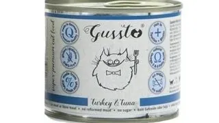 GUSSTO Cat Fresh Turkey&amp;Tuna ton si curcan pentru pisici 12x200 g