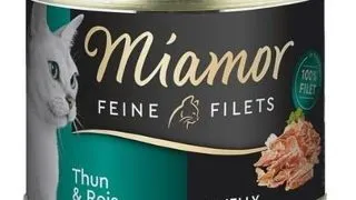MIAMOR Feline Filets Conserva hrana pisici, cu ton si orez in aspic 185 g