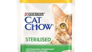 Hrana umeda pentru pisici Cat Chow Sterilised, pui si vinete 85g 85g