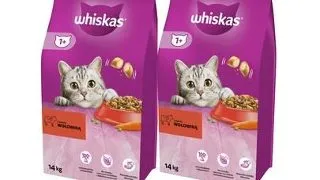 WHISKAS Adult 2x14kg hrana uscata pentru pisici adulte cu vita si legume