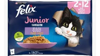 Hrana umeda pentru pisici Felix Fantastic Junior Pui in Aspic, 4 x 85g 4x85g