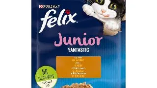Hrana umeda pentru pisici Felix Fantastic Junior Pui in Aspic, 85g 85g