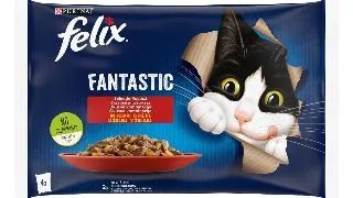 Hrana umeda pentru pisici Felix Fantastic Vita si Pui in Aspic, 4 x 85g 4x85g