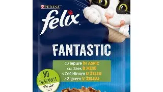 Hrana umeda pentru pisici Felix Fantastic Iepure in Aspic, 85g 85g