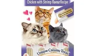 INABA Churu Cat Recompensa pentru pisici,  piure cu pui si creveti 56 g