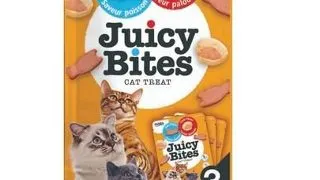 INABA Juicy Bites Recompense umede pentru pisici, cu peste si crustacee 33,9 g (3x11,3 g)
