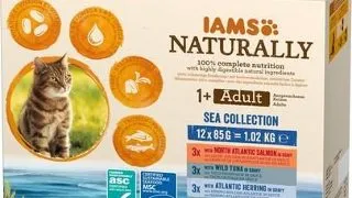 IAMS Naturally Hrana umeda peste pentru pisici adulte set 12x85g