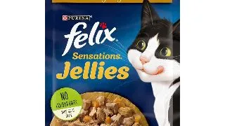 Hrana umeda pentru pisici Felix Sensation, cu pui si morcovi, 85g 85g