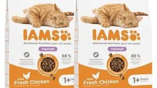 IAMS for Vitality Hrana uscata pentru pisici adulte, pentru inlaturarea ghemotoacelor de blana, cu pui 20 kg (2 x 10 kg)