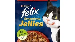 Hrana umeda pentru pisici Felix Sensations, Vita cu Rosii in Aspic, 85g 85g