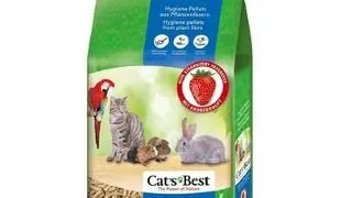 JRS Cat’s Best Universal Asternut din lemn pentru animale de companie, capsuni 10 l