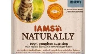 IAMS Naturally Adult cu Ton Salbatic in Sos 85 g