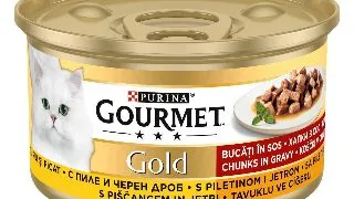 Hrana umeda pentru pisici Gourmet Gold, Pui si Ficat in sos, 85 g 85g