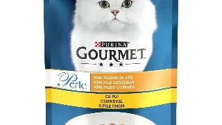 Hrana umeda pentru pisici Gourmet Perle, Mini Fileuri in Sos Pui, 85 g 85g