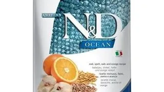 FARMINA N&amp;D Ocean Cat Adult Cod, Spelt, Oats &amp; Orange 10 kg Sac hrana uscata pisici, cu cod, spelta, ovaz si portocala