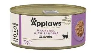 APPLAWS Conserva mancare pisici, cu macrou si sardine 70 g