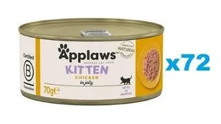 APPLAWS Kitten Chicken Breast hrana umeda pisoi 72x70 g pui in aspic