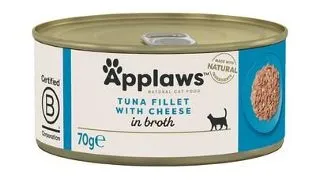 APPLAWS Mancare umeda pentru pisici, ton si branza 70 g