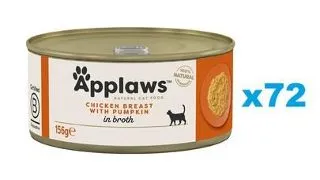 APPLAWS Cat Adult Chicken Breast with Pumpkin in Broth piept de pui si dovleac in supa 72x156 g