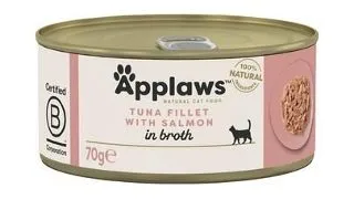 APPLAWS Cat Filet Mancare pisica, cu ton si somon in sos 70 g