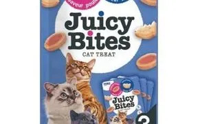 INABA Juicy Bites Recompense umede pentru pisici, cu pui si ton 33,9 g (3x11,3 g)