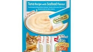INABA Churu Tuna with seafood 4x14g ton cu fructe de mare pentru pisici