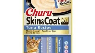 INABA Churu Skin&Coat 4x14g cu ton gustare cremoasa pisici