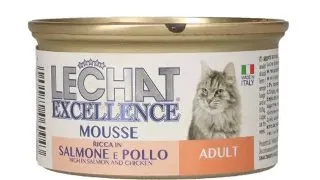 Hrana Umeda Pentru Pisici, LeChat Excellence Adult, Mousse Cu Somon/Pui, 85g 85g