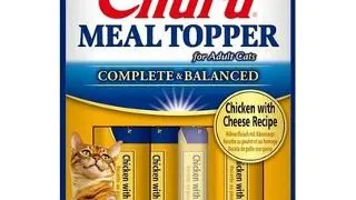 INABA Meal Topper Chicken Cheese 4x14 g snack cremos pisici, pui si branza