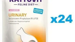 KATTOVIT Feline Diet Urinary hrana umeda dietetica pentru pisici in prevenirea pietrelor struvit, cu somon 24 x 85 g