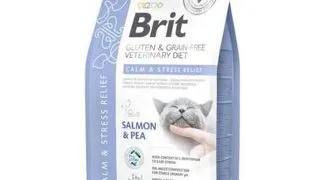 BRIT Grain Free Veterinary Diets Cat Calm Stress Relief Salmon Pea 5 kg hrana dietetica pisici pentru reducere stres