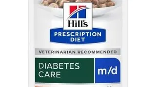 HILL'S Prescription Diet Feline m/d diabetes + weight management cu pui 12x85 g plicuri