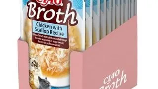INABA CIAO Broth supa pisici cu pui si scoici 12x40g