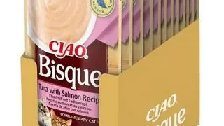 INABA CIAO Bisque crema ton si somon pentru pisici 12x40g