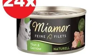 MIAMOR Feine Filets Naturell Tuna&amp;Vegetables 24x80g ton si legume in sos propriu
