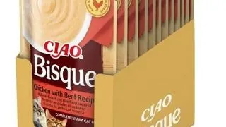 INABA CIAO Bisque Supa crema de pui si vita 12x40g pentru pisica