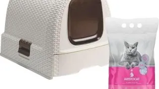 CURVER Litiera pentru pisica + ARISTOCAT Silicat pentru pisica PREMIUM 3.8 L inodor