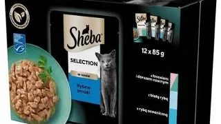 SHEBA Selection mix arome peste in sos 12x85g hrana umeda cu somon si cod, peste alb, peste oceanic, cod pentru pisici